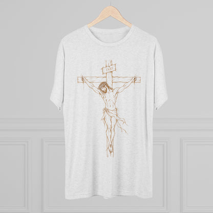 Crucifix Unisex Tri-Blend Crew Tee