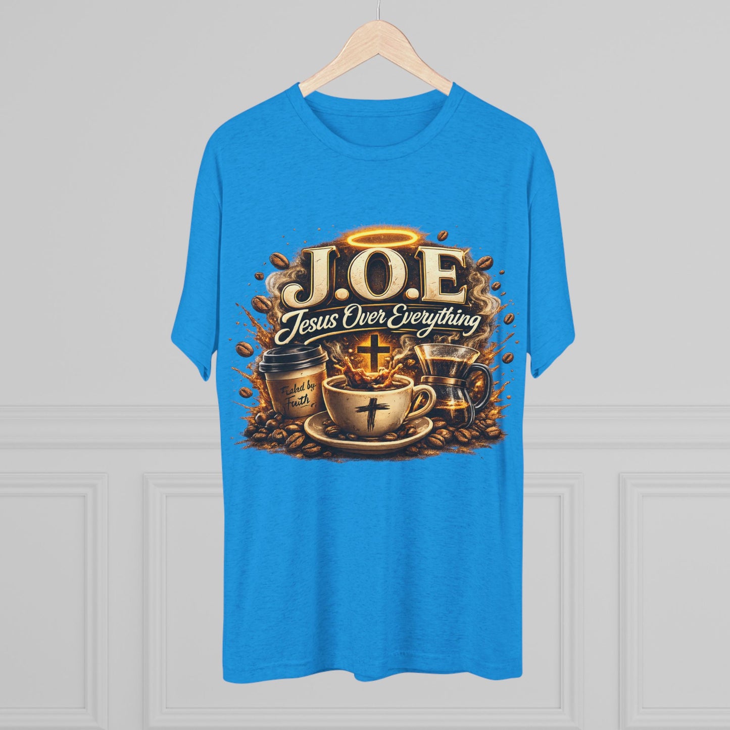 Jesus Over Everything Unisex Tri-Blend Crew Tee