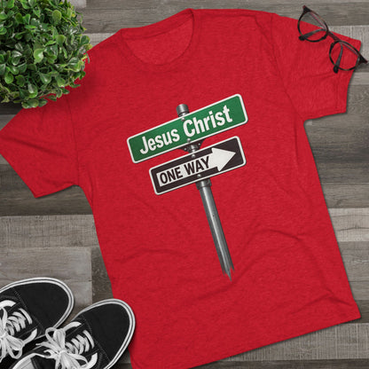 Jesus is The Way Unisex Tri-Blend Crew Tee