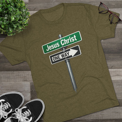 Jesus is The Way Unisex Tri-Blend Crew Tee
