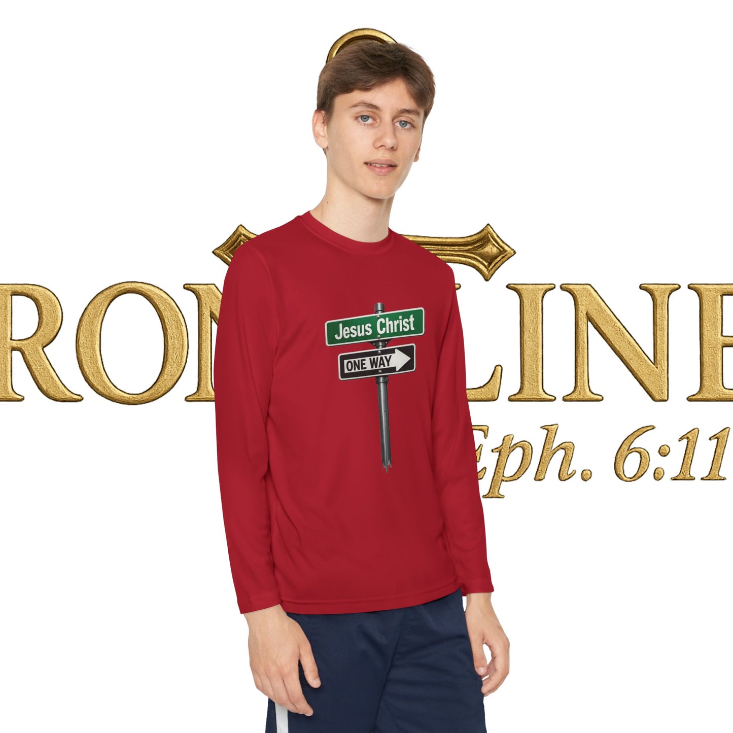 Youth Jesus is The Way Long Sleeve Competitor Tee