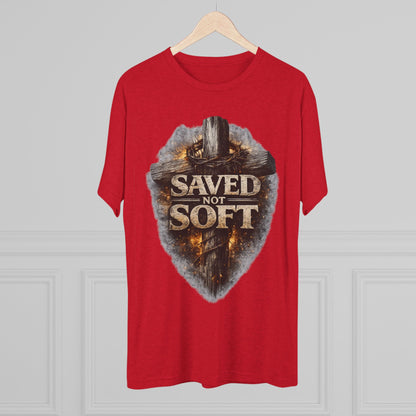 Saved but Not Soft Unisex Tri-Blend Crew Tee