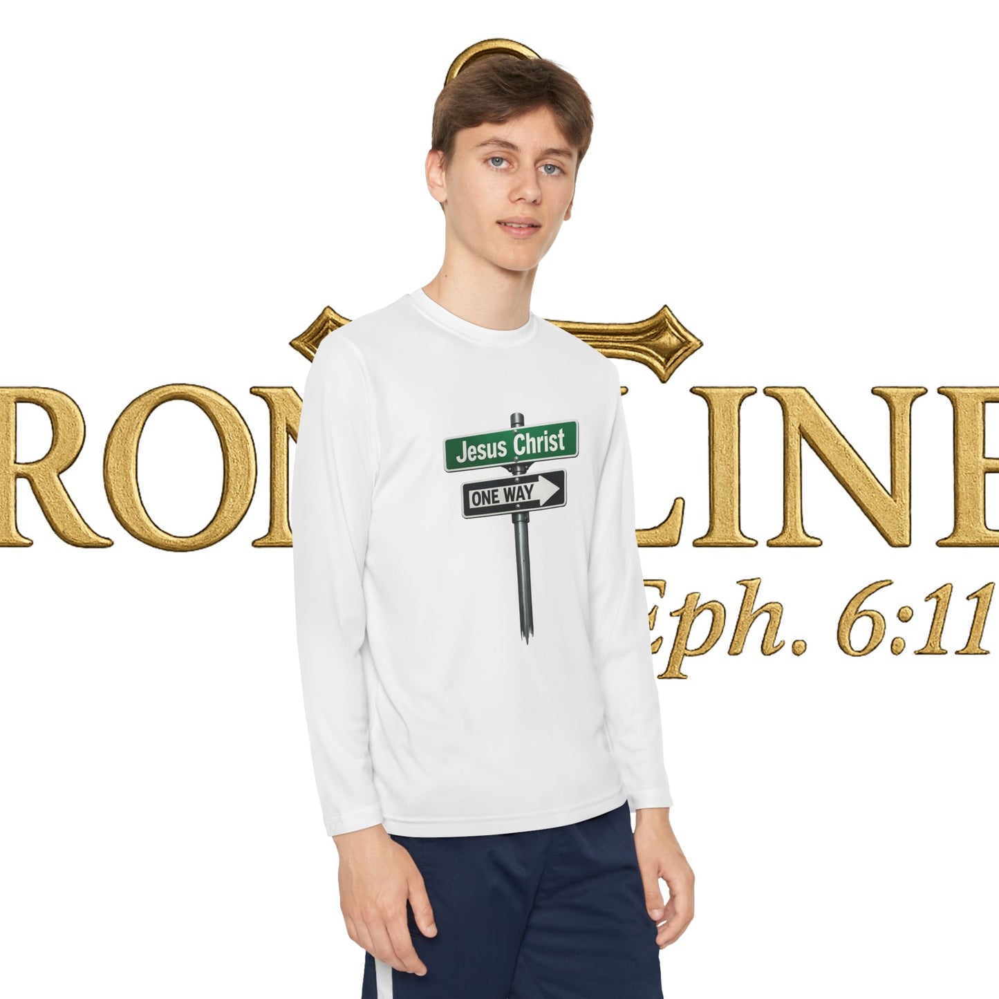 Youth Jesus is The Way Long Sleeve Competitor Tee