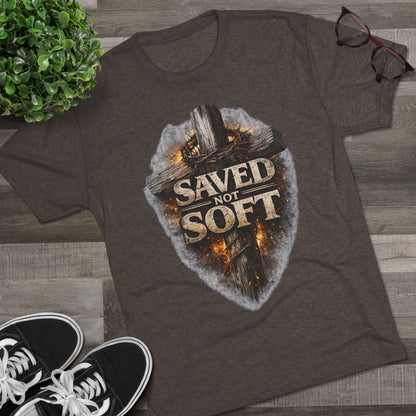 Saved but Not Soft Unisex Tri-Blend Crew Tee