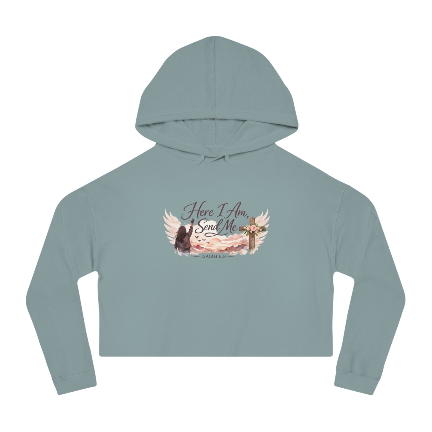 Send Me Women’s Cropped Hooded Sweatshirt