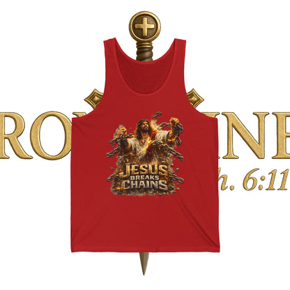Jesus Breaks Chains Unisex Jersey Tank