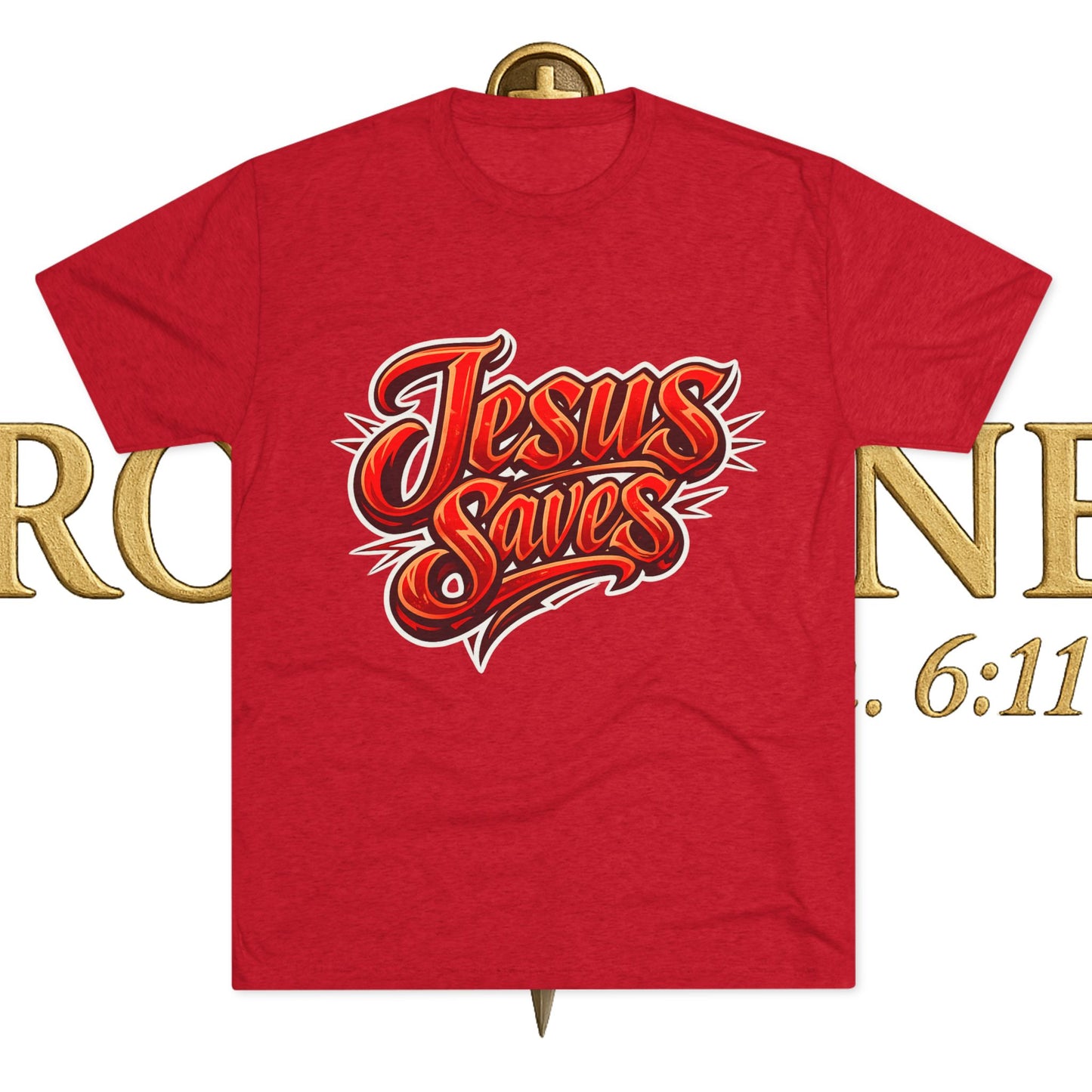 Jesus Saves Unisex Tri-Blend Crew Tee