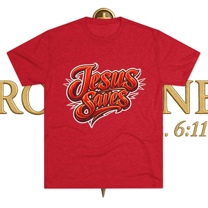 Jesus Saves Unisex Tri-Blend Crew Tee