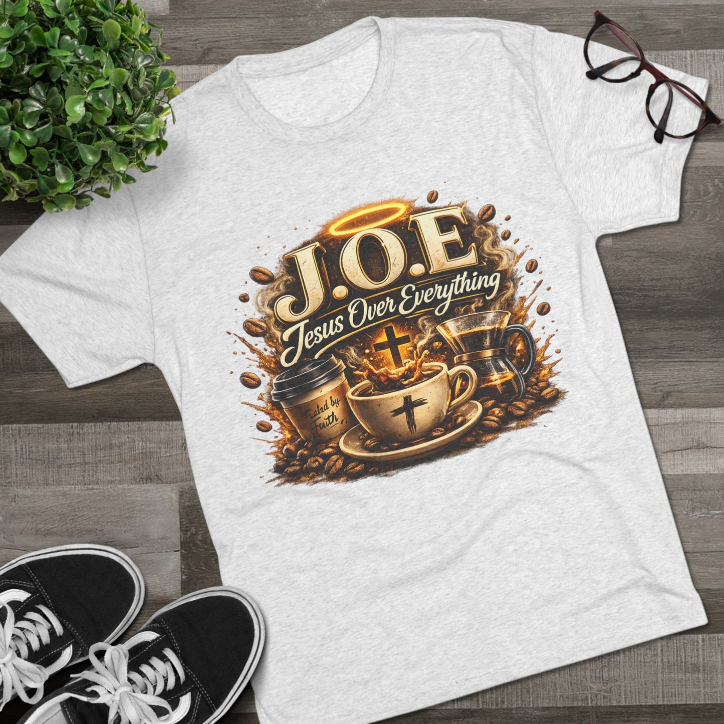 Jesus Over Everything Unisex Tri-Blend Crew Tee