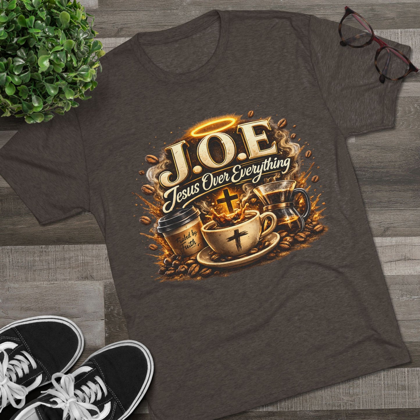 Jesus Over Everything Unisex Tri-Blend Crew Tee