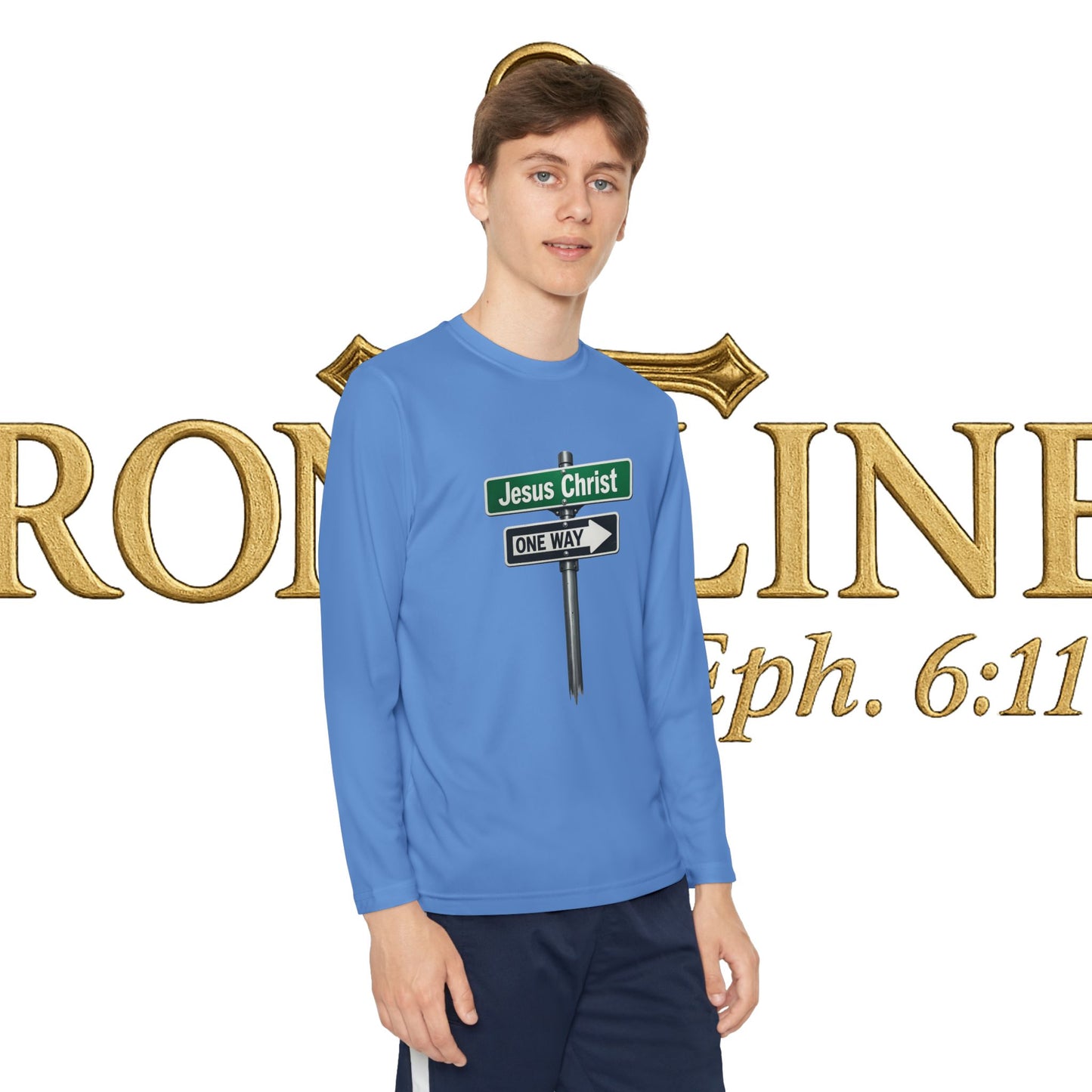 Youth Jesus is The Way Long Sleeve Competitor Tee