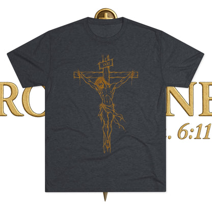Crucifix Unisex Tri-Blend Crew Tee