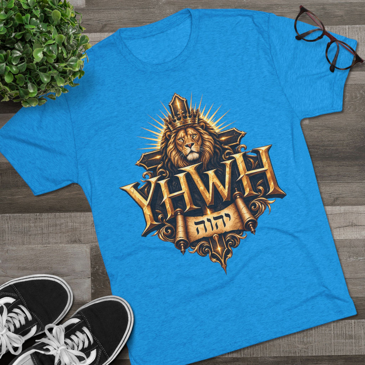 YHWH Unisex Tri-Blend Crew Tee