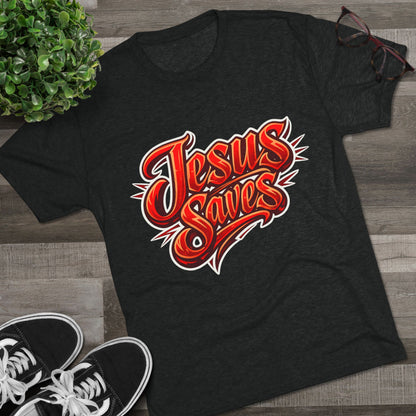 Jesus Saves Unisex Tri-Blend Crew Tee