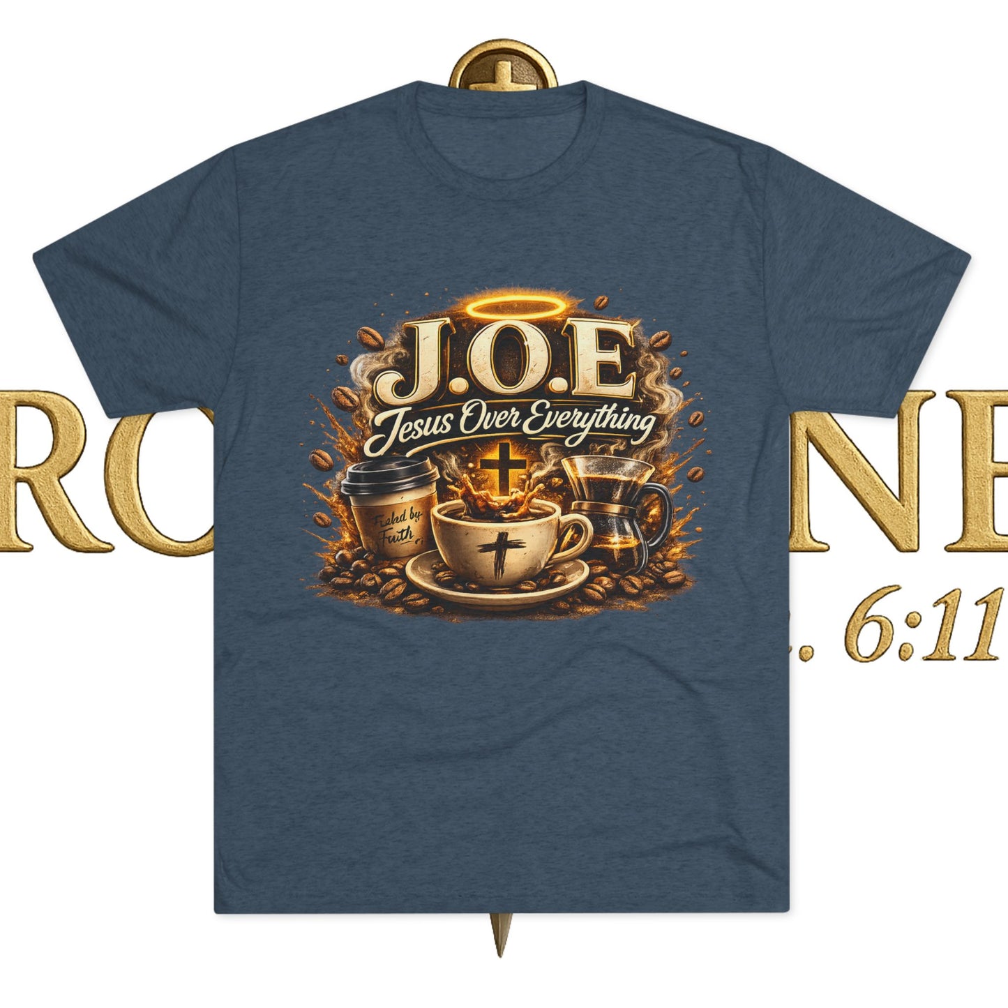 Jesus Over Everything Unisex Tri-Blend Crew Tee