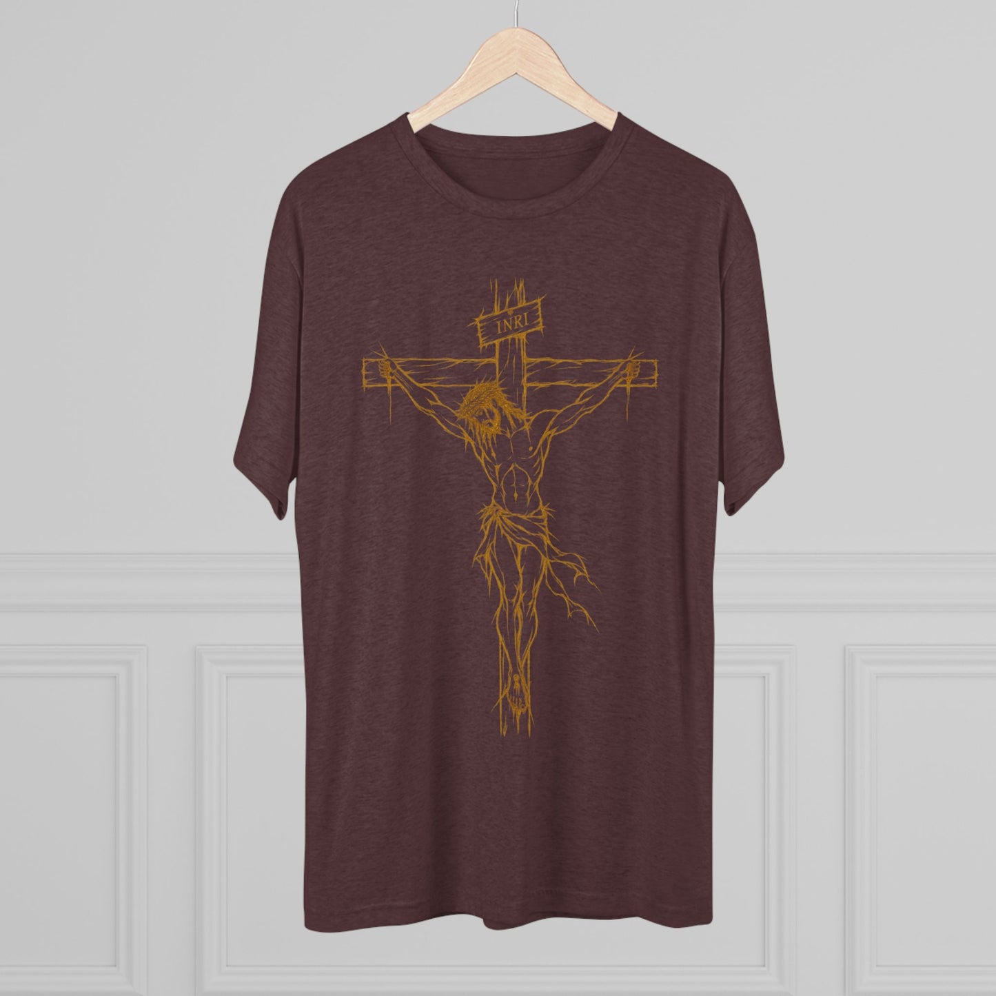 Crucifix Unisex Tri-Blend Crew Tee