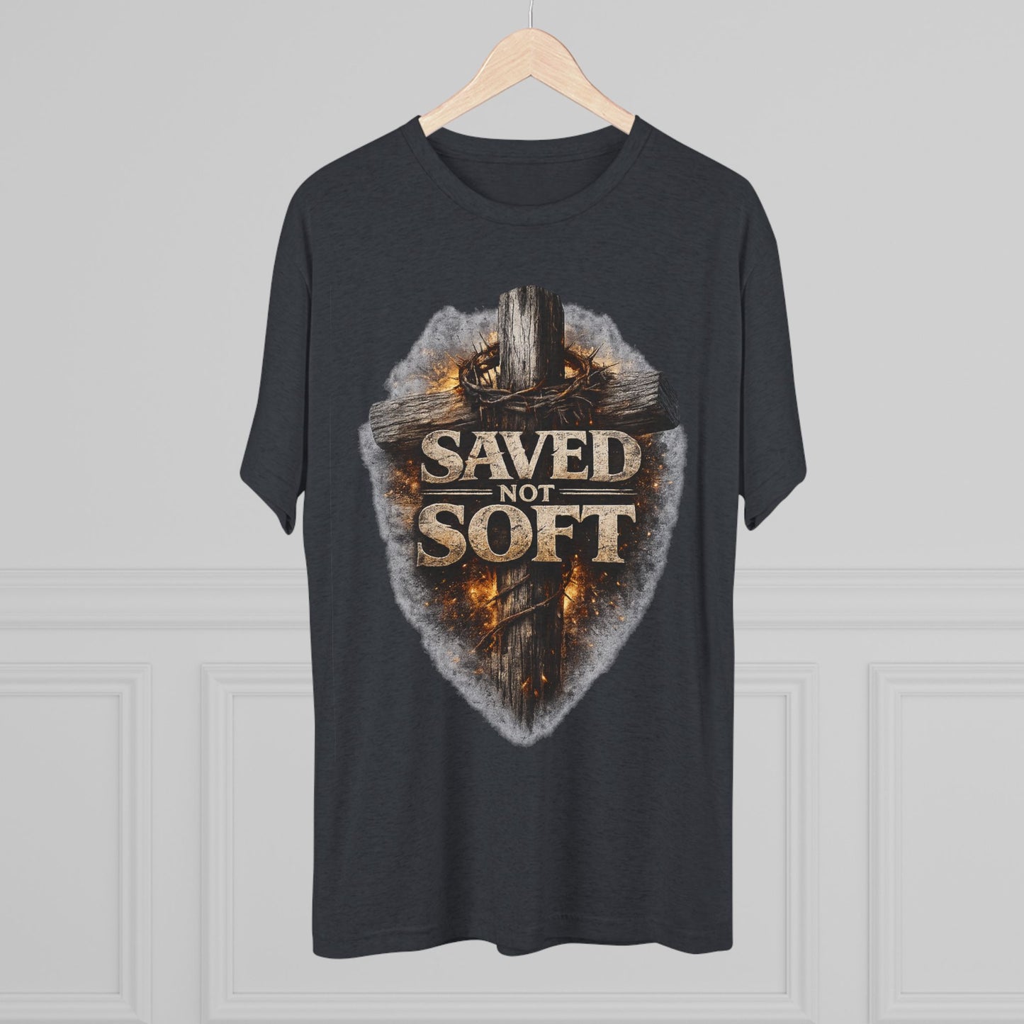 Saved but Not Soft Unisex Tri-Blend Crew Tee
