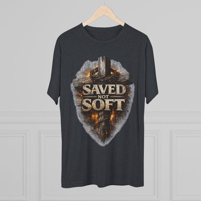Saved but Not Soft Unisex Tri-Blend Crew Tee
