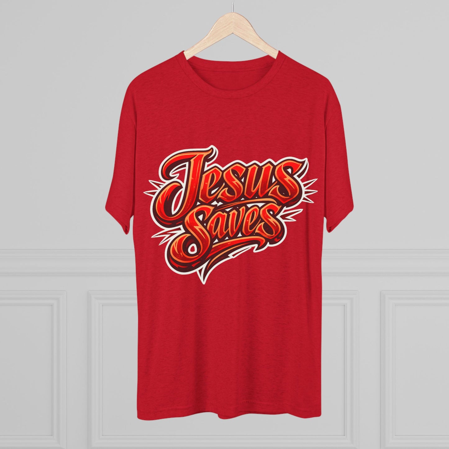 Jesus Saves Unisex Tri-Blend Crew Tee