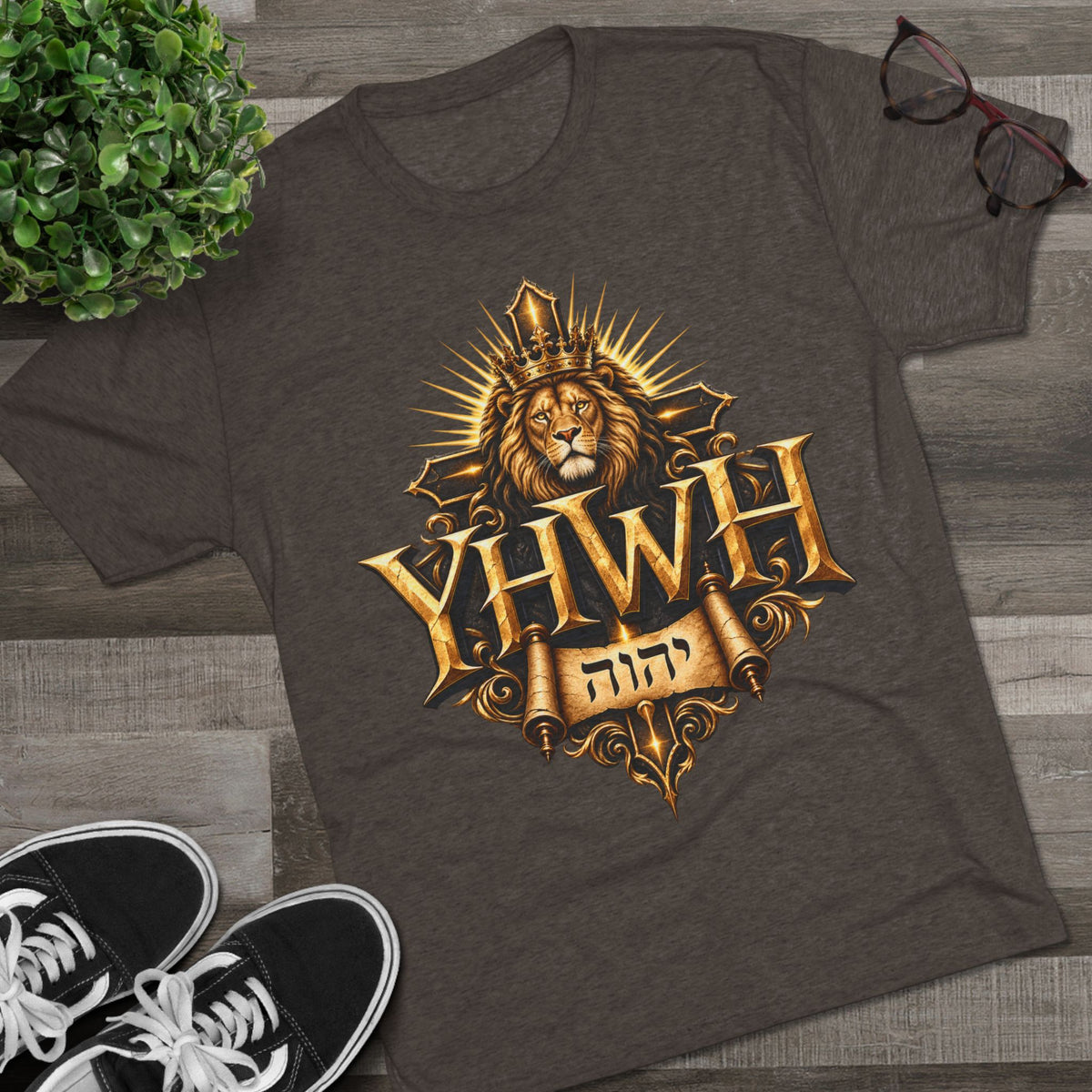 YHWH Unisex Tri-Blend Crew Tee