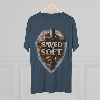 Saved but Not Soft Unisex Tri-Blend Crew Tee