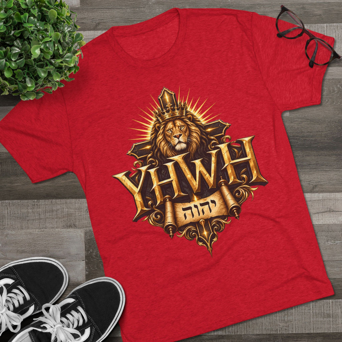 YHWH Unisex Tri-Blend Crew Tee