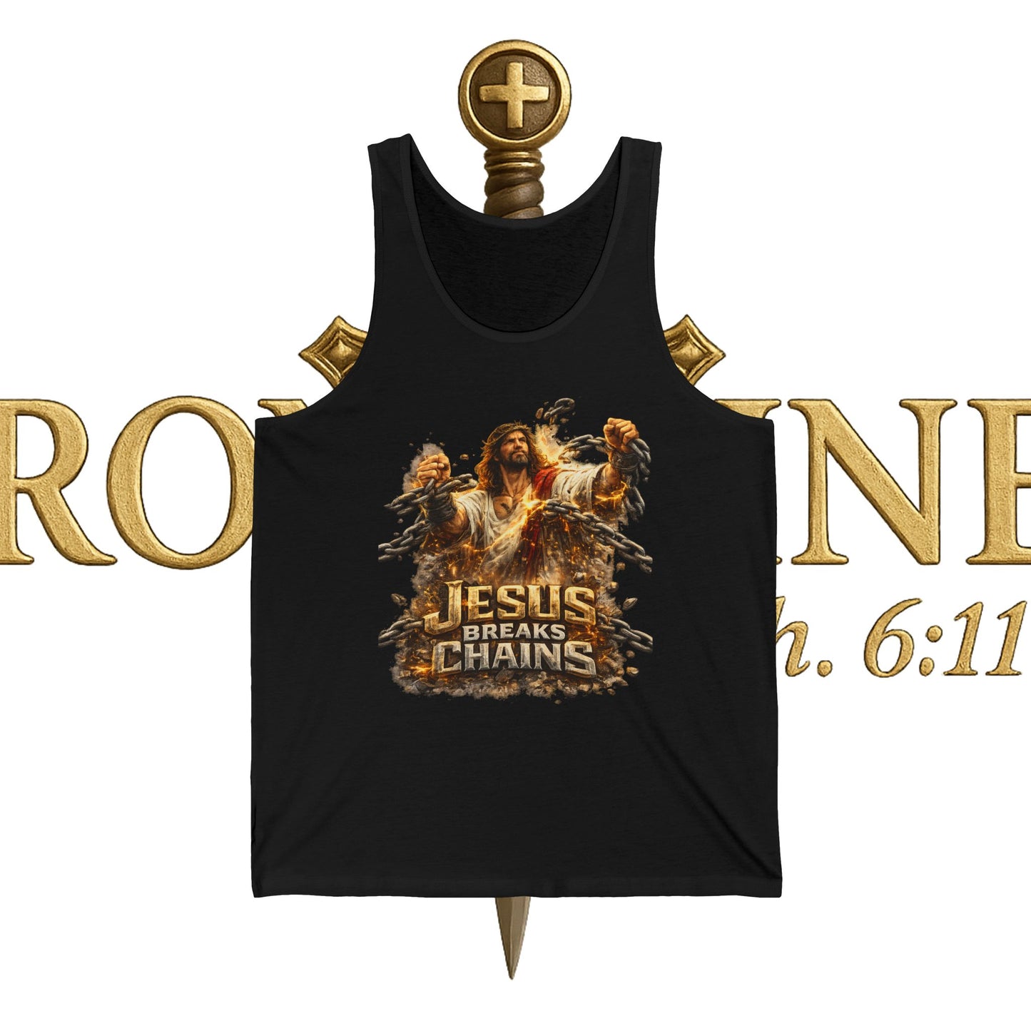 Jesus Breaks Chains Unisex Jersey Tank