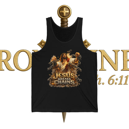Jesus Breaks Chains Unisex Jersey Tank