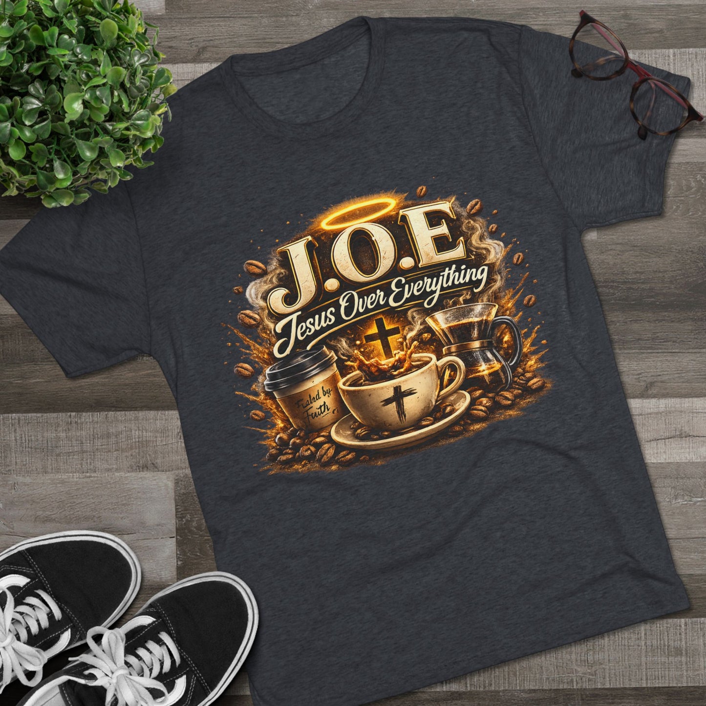 Jesus Over Everything Unisex Tri-Blend Crew Tee