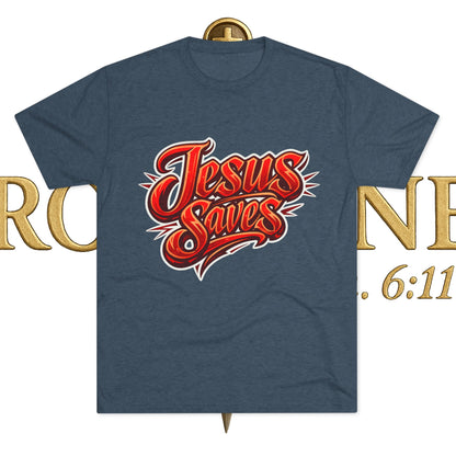 Jesus Saves Unisex Tri-Blend Crew Tee
