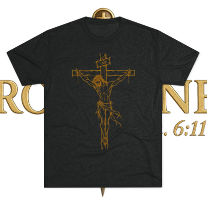 Crucifix Unisex Tri-Blend Crew Tee