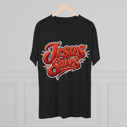 Jesus Saves Unisex Tri-Blend Crew Tee