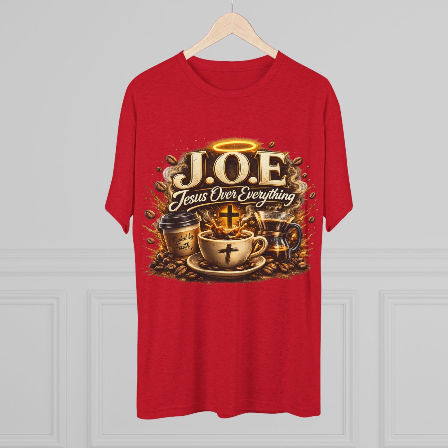 Jesus Over Everything Unisex Tri-Blend Crew Tee