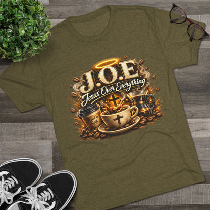 Jesus Over Everything Unisex Tri-Blend Crew Tee