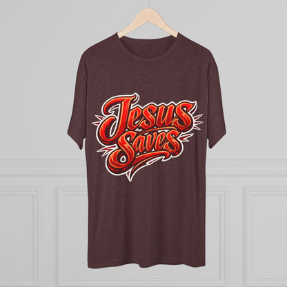 Jesus Saves Unisex Tri-Blend Crew Tee