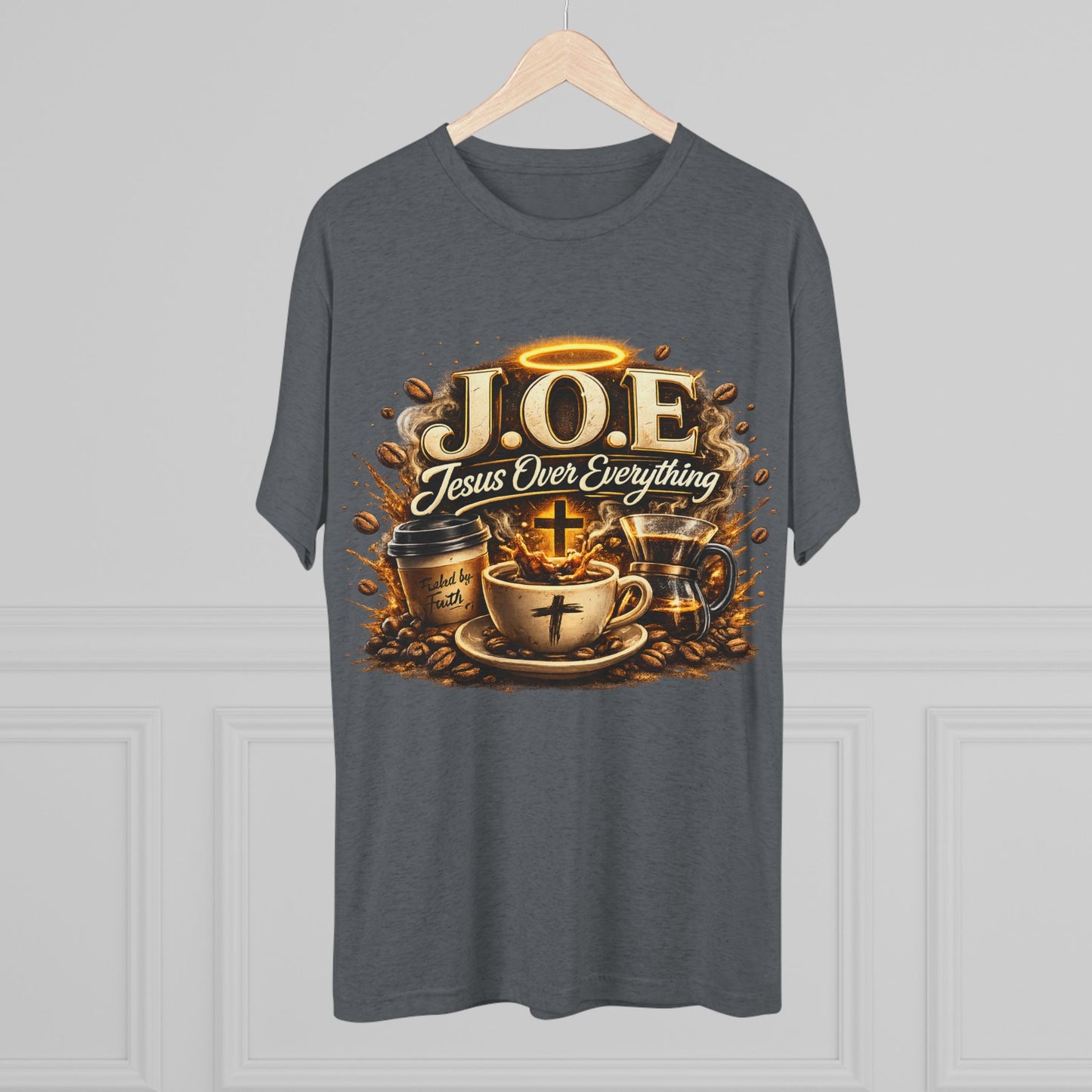 Jesus Over Everything Unisex Tri-Blend Crew Tee