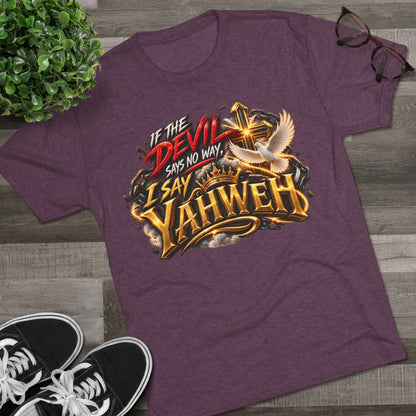 Vintage Yahweh Unisex Tri-Blend Crew Tee