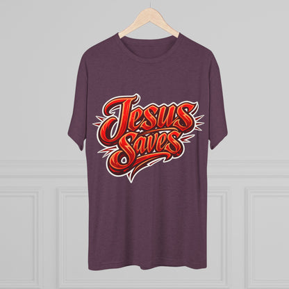Jesus Saves Unisex Tri-Blend Crew Tee