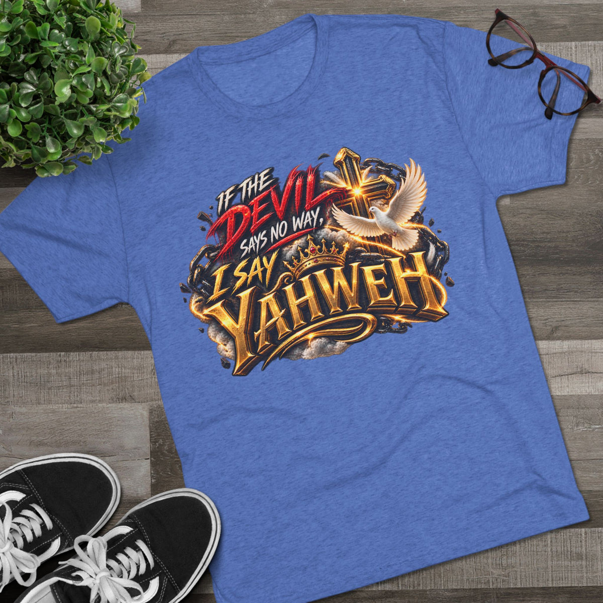 Vintage Yahweh Unisex Tri-Blend Crew Tee