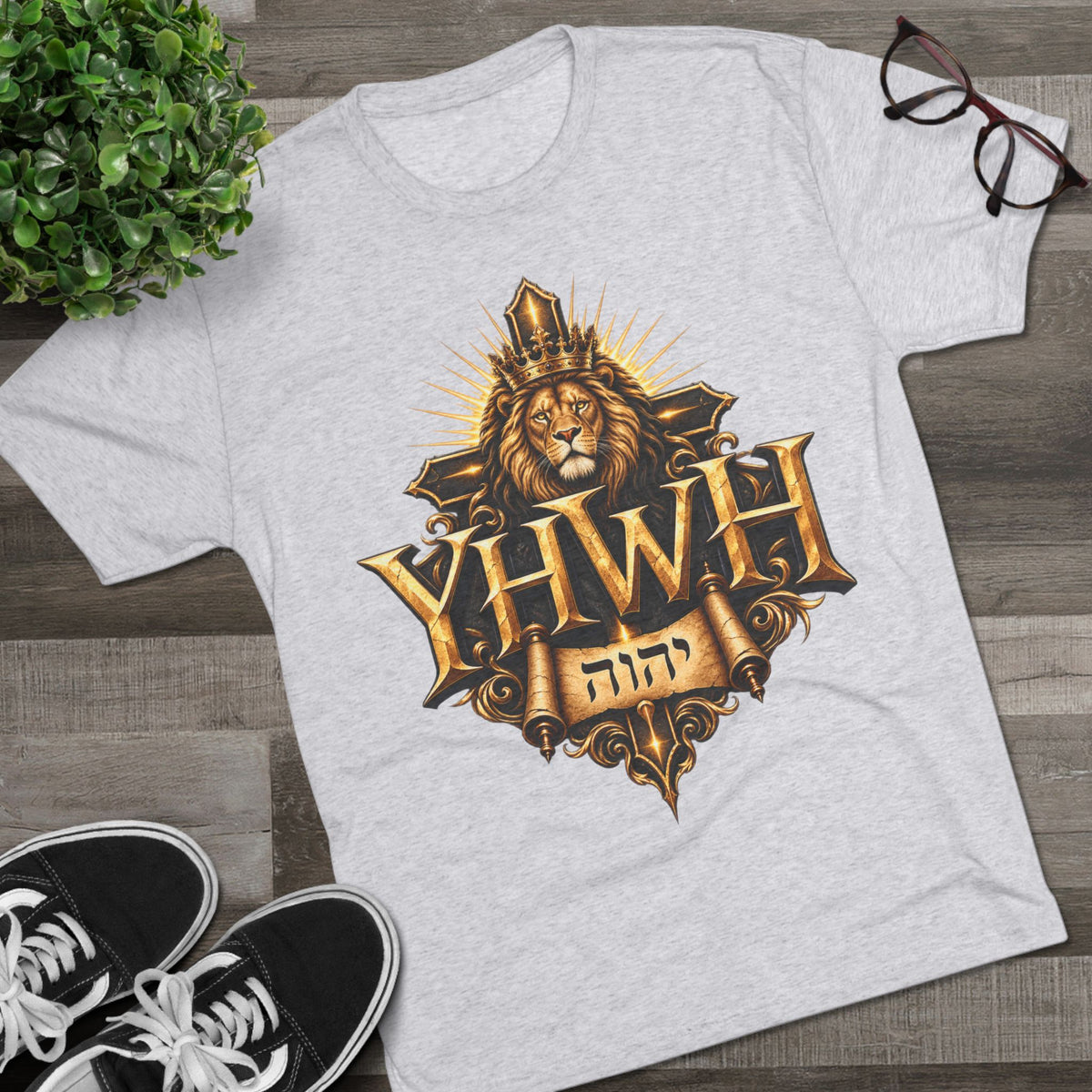 YHWH Unisex Tri-Blend Crew Tee