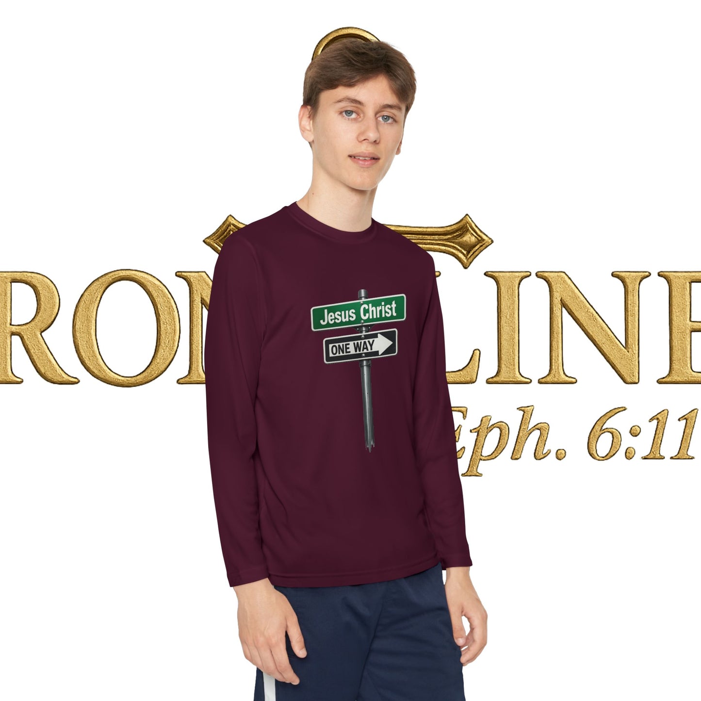 Youth Jesus is The Way Long Sleeve Competitor Tee