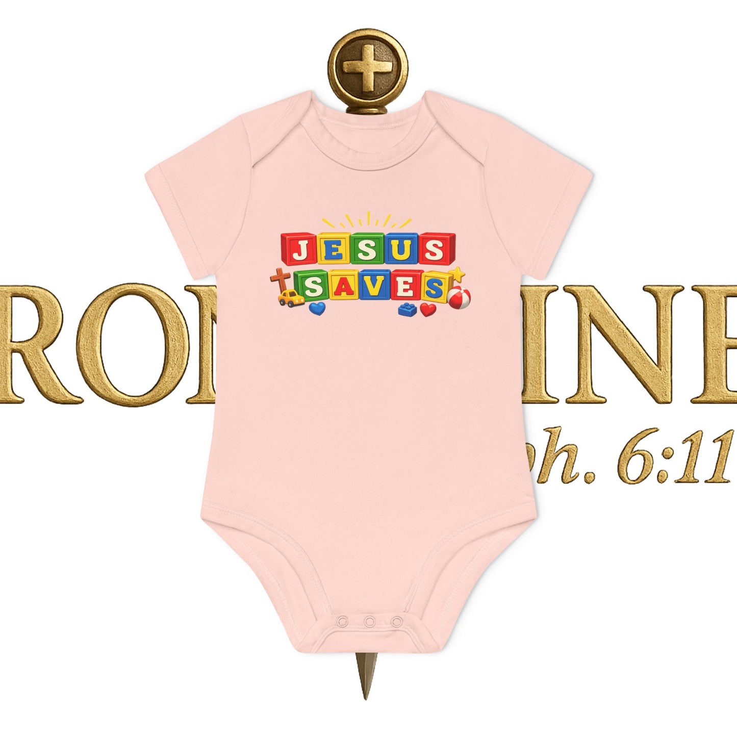 Baby Jesus Saves Organic Short Sleeve Bodysuit