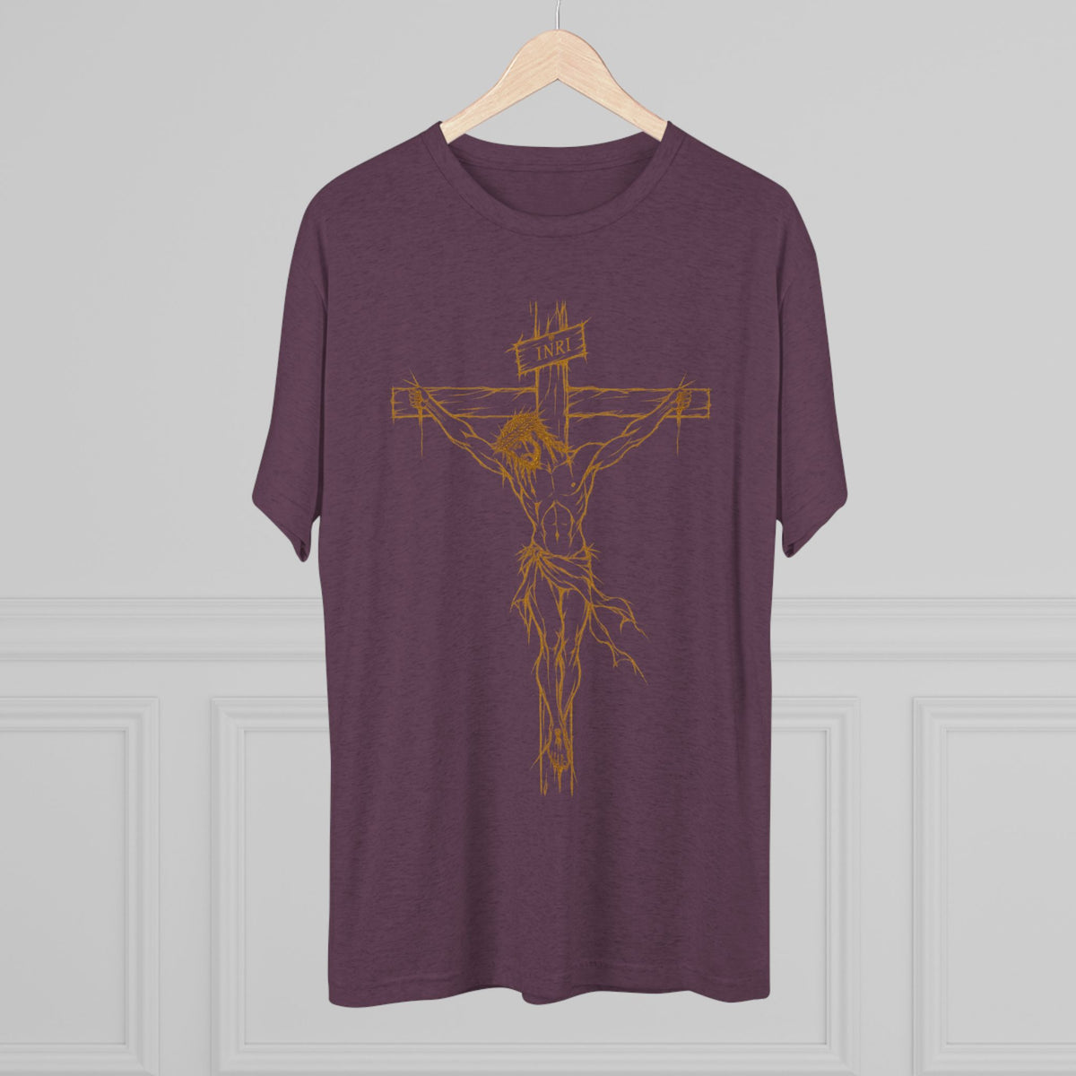 Crucifix Unisex Tri-Blend Crew Tee