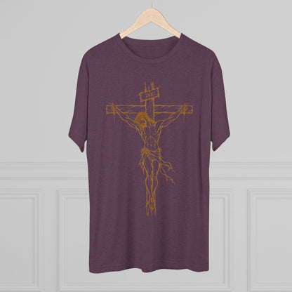 Crucifix Unisex Tri-Blend Crew Tee