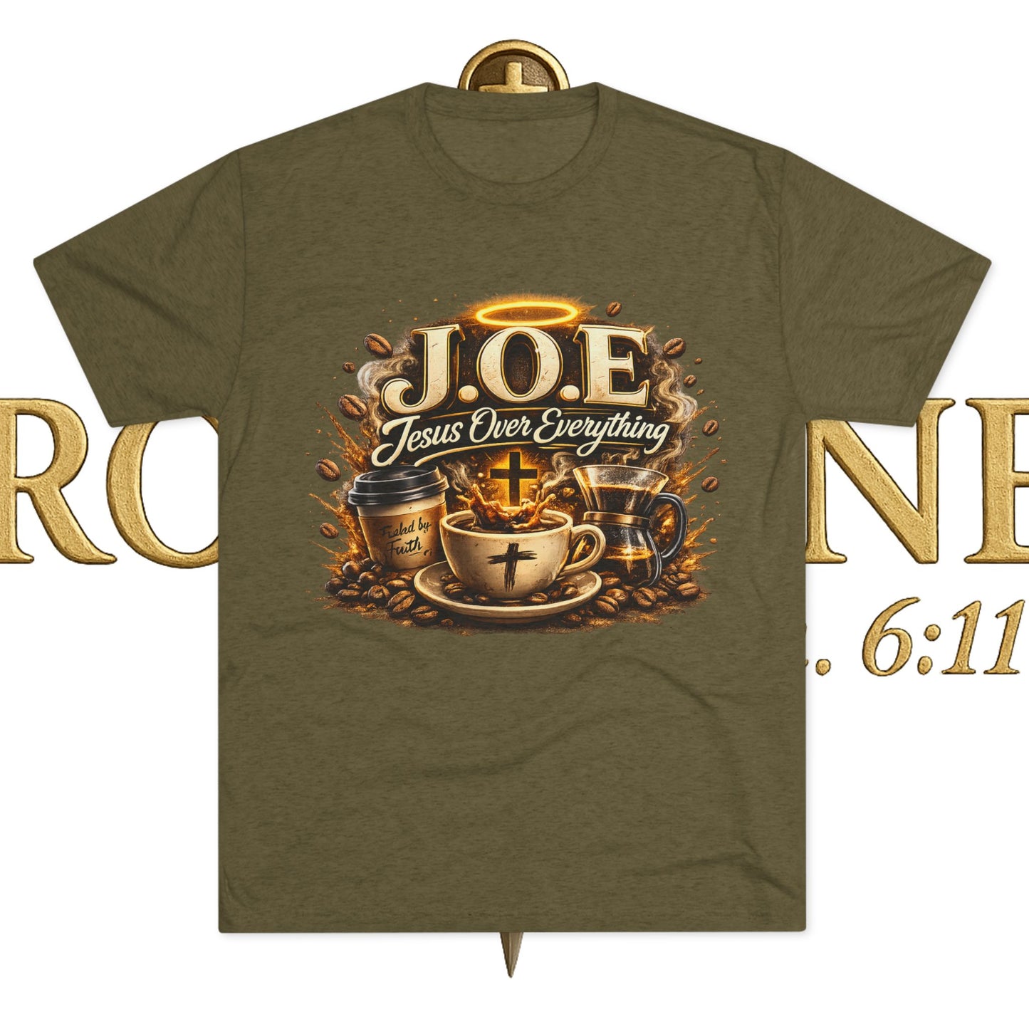 Jesus Over Everything Unisex Tri-Blend Crew Tee