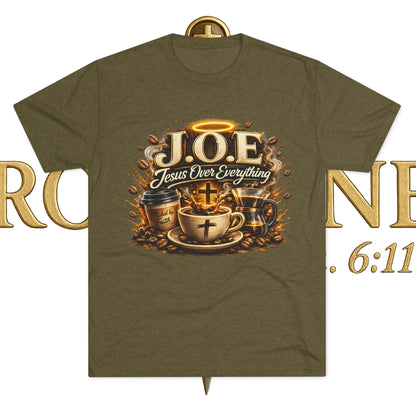 Jesus Over Everything Unisex Tri-Blend Crew Tee