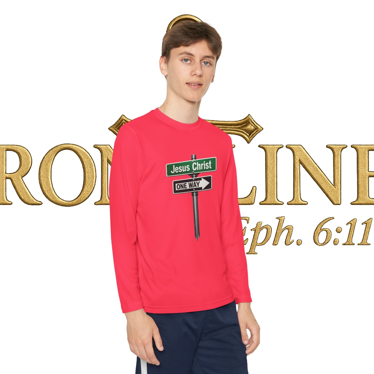 Youth Jesus is The Way Long Sleeve Competitor Tee