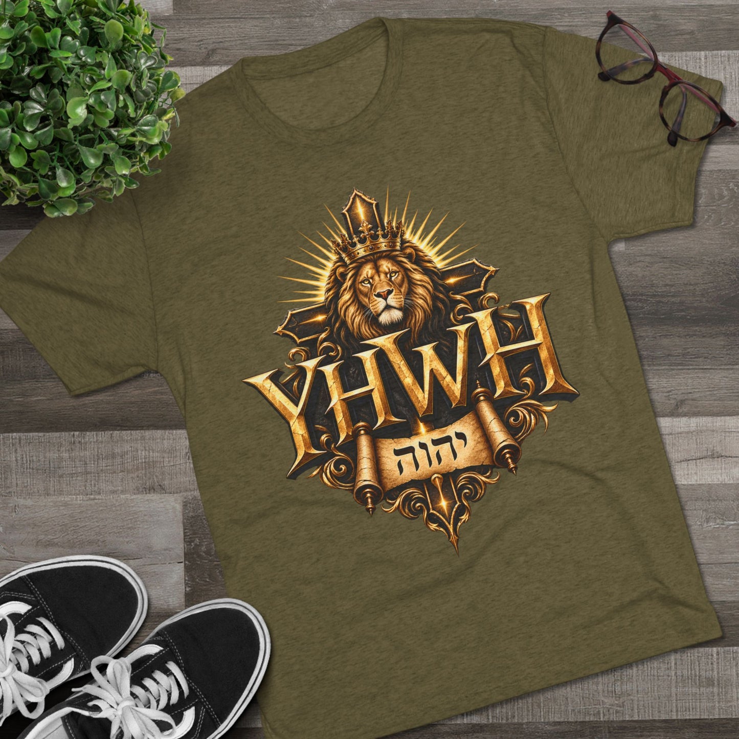 YHWH Unisex Tri-Blend Crew Tee