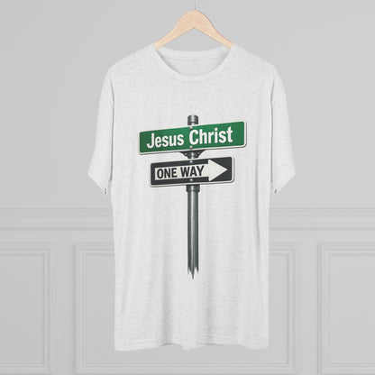Jesus is The Way Unisex Tri-Blend Crew Tee
