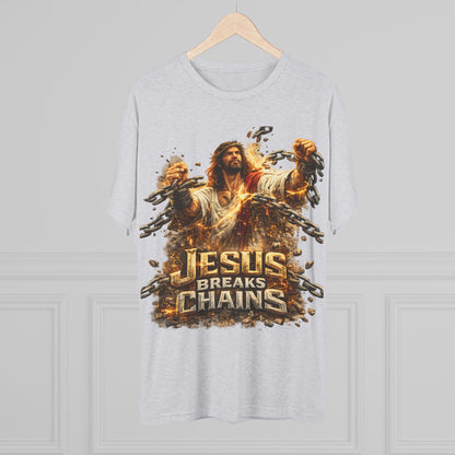 Jesus Breaks Chains Tri-Blend Crew Tee